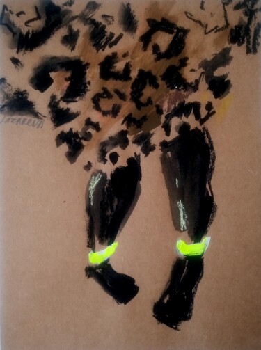 Картина под названием "Sketch Tiger dress#2" - Valerie Lazareva, Подлинное произведение искусства, Акрил