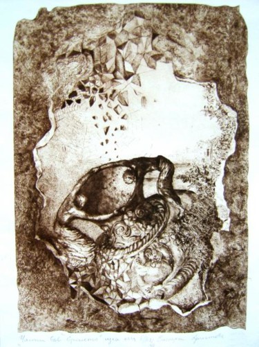 Printmaking titled "Parts from time" by Murataely, Original Artwork, Etching