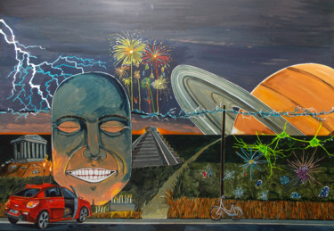 Malarstwo zatytułowany „A notion of Happine…” autorstwa Lazaro Hurtado, Oryginalna praca, Akryl