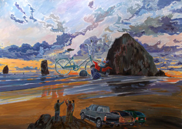 Painting titled "The dusk of memories" by Lazaro Hurtado, Original Artwork, Acrylic