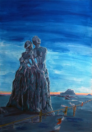 Pittura intitolato "Emotional Fossils" da Lazaro Hurtado, Opera d'arte originale, Acrilico