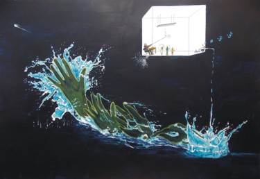 Painting titled "IMAGINATION AND THO…" by Lazaro Hurtado, Original Artwork, Acrylic