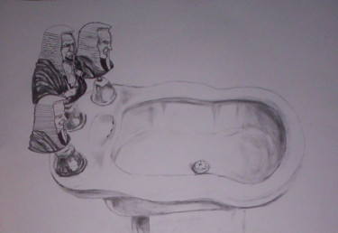 Drawing titled "JURYSBIDENCY" by Lazaro Hurtado, Original Artwork, Graphite