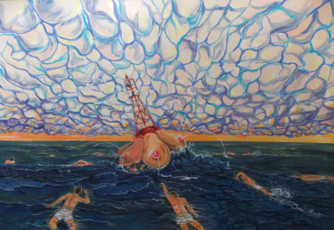 Pittura intitolato "SEA BUOY, OR THE CA…" da Lazaro Hurtado, Opera d'arte originale, Acrilico