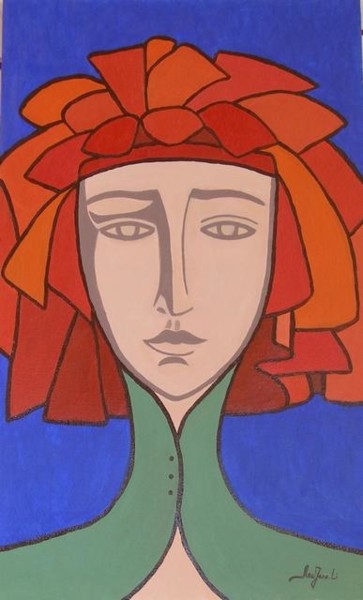 Картина под названием "Лицо Осени" - Evgeniya Lazukina, Подлинное произведение искусства, Масло