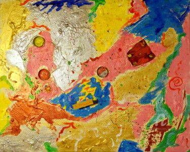 Peinture intitulée "Al Mondo" par Aurelio Nicolazzo, Œuvre d'art originale, Acrylique