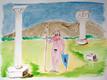 Schilderij getiteld "ARE - Classical, Au…" door Aurelio Nicolazzo, Origineel Kunstwerk, Aquarel