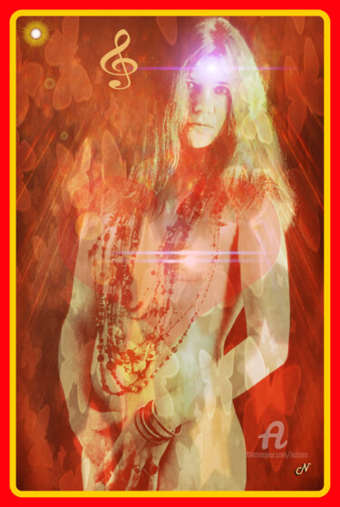 Digital Arts titled "Janis Joplin the One" by Aurelio Nicolazzo, Original Artwork, Digital Painting