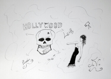 Dibujo titulada "Hollywood Babylon" por Aurelio Nicolazzo, Obra de arte original, Tinta