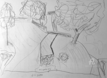 Disegno intitolato "Schizzo 1991" da Aurelio Nicolazzo, Opera d'arte originale, Matita