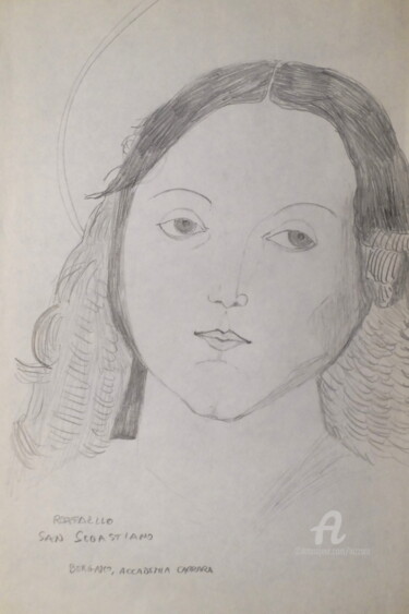 Drawing titled "Raffaello, "San Seb…" by Aurelio Nicolazzo, Original Artwork, Pencil