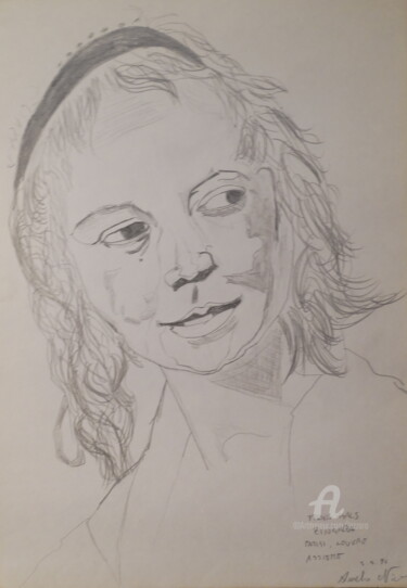 Drawing titled "Frans Hals: "Zingar…" by Aurelio Nicolazzo, Original Artwork, Pencil