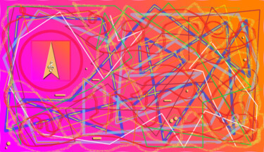 Arte digitale intitolato "Geometric Challenge" da Aurelio Nicolazzo, Opera d'arte originale, Pittura digitale