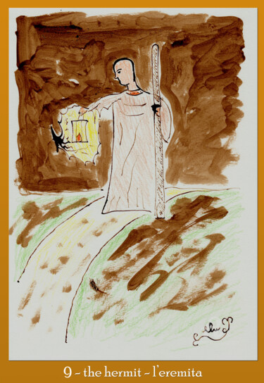 Digital Arts titled "9 - the hermit - l'…" by Aurelio Nicolazzo, Original Artwork