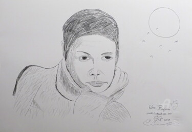 Drawing titled "Elis Regina" by Aurelio Nicolazzo, Original Artwork, Pencil