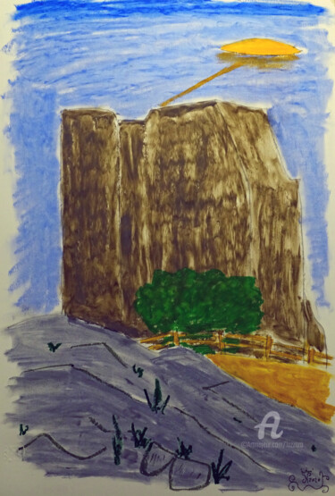 Zeichnungen mit dem Titel "Sul Castello Dirocc…" von Aurelio Nicolazzo, Original-Kunstwerk, Pastell