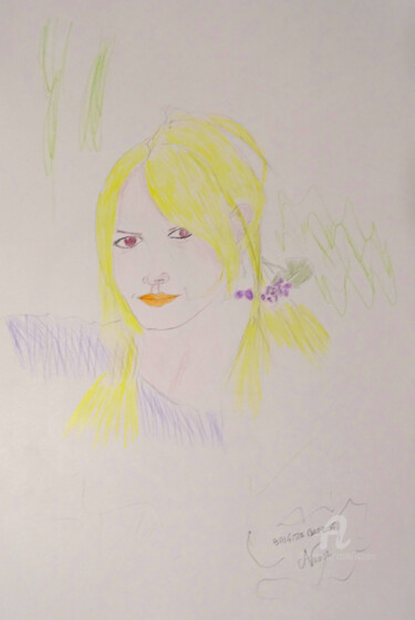 Disegno intitolato "Brigitte Bardot" da Aurelio Nicolazzo, Opera d'arte originale, Matita