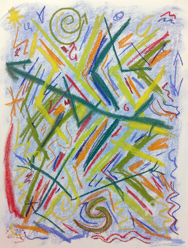 Drawing titled "Abstract world 2" by Aurelio Nicolazzo, Original Artwork, Pastel