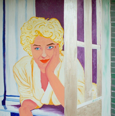 Schilderij getiteld "Marilyn" door Aurelio Nicolazzo, Origineel Kunstwerk, Olie