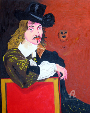 Painting titled "Omaggio a Frans Hals" by Aurelio Nicolazzo, Original Artwork, Oil