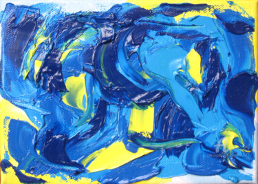 Peinture intitulée "Simplex Blue" par Aurelio Nicolazzo, Œuvre d'art originale, Huile
