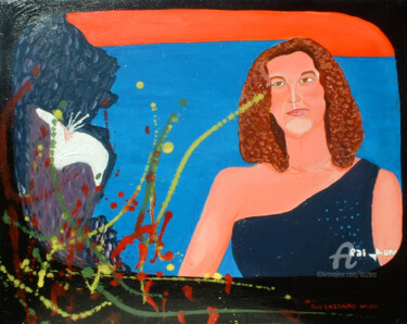 Painting titled "Stefania Sandrelli…" by Aurelio Nicolazzo, Original Artwork, Oil
