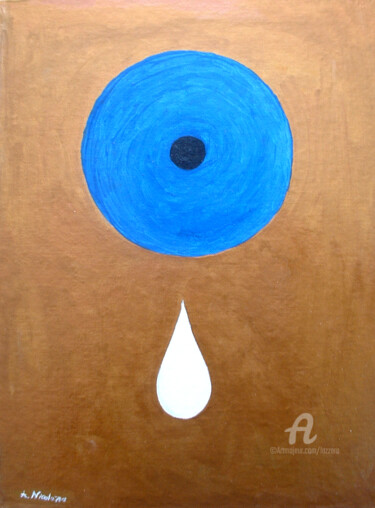 Peinture intitulée "Occhio che Piange L…" par Aurelio Nicolazzo, Œuvre d'art originale, Huile