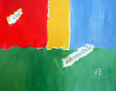 Картина под названием "Car" - Aurelio Nicolazzo, Подлинное произведение искусства, Масло