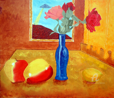 Natura Morta Pittura intitolato "Natura Morta" da Aurelio Nicolazzo, Opera d'arte originale, Olio