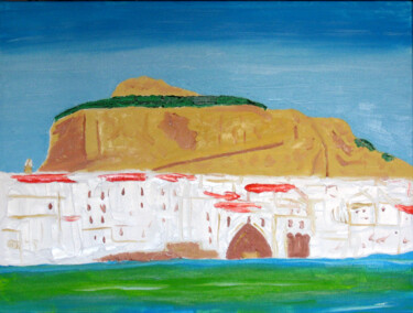 Pittura intitolato "Cefalù" da Aurelio Nicolazzo, Opera d'arte originale, Olio