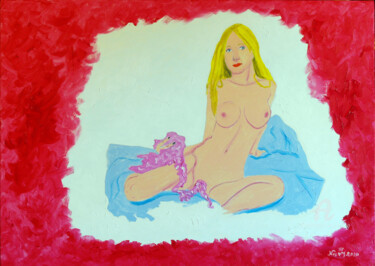 Malerei mit dem Titel "Nudo" von Aurelio Nicolazzo, Original-Kunstwerk, Öl