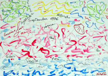 Peinture intitulée "Settembre 1976" par Aurelio Nicolazzo, Œuvre d'art originale, Huile