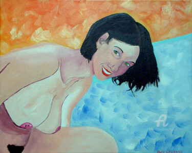 Painting titled "Erotica Numero 1" by Aurelio Nicolazzo, Original Artwork, Oil