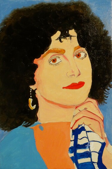 Painting titled "Mia Martini" by Aurelio Nicolazzo, Original Artwork, Oil