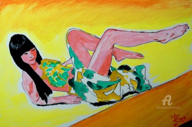 "Donna 01" başlıklı Tablo Aurelio Nicolazzo tarafından, Orijinal sanat, Zamklı boya