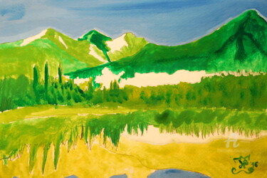 Peinture intitulée "In Montagna" par Aurelio Nicolazzo, Œuvre d'art originale, Tempera