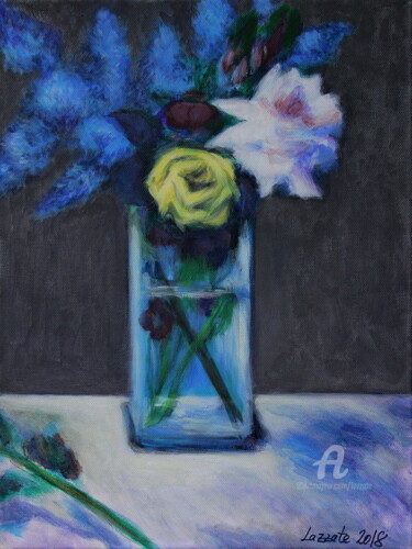 Painting titled "Après Edouard Manet…" by Lazzate Maral, Original Artwork, Acrylic Mounted on Wood Stretcher frame