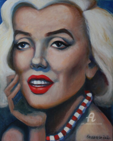 Картина под названием "Marilyn 2012" - Lazzate Maral, Подлинное произведение искусства, Масло