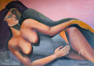 Peinture intitulée "Les DEUX 2006" par Lazzate Maral, Œuvre d'art originale, Huile Monté sur Châssis en bois