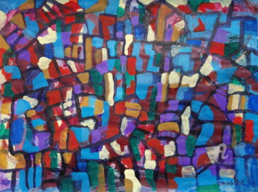 Painting titled "ABSTRAIT  PRINTEMPS" by Lazzate Maral, Original Artwork, Acrylic