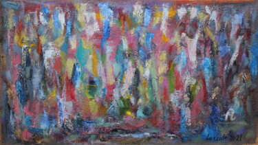 Painting titled "6.0a L'ETE 2021 Vib…" by Lazzate Maral, Original Artwork, Oil