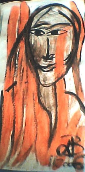 Peinture intitulée "LES LONGUES FEMMES 6" par Lb2006         (Do You Like It ? ), Œuvre d'art originale, Huile