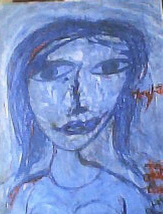 Peinture intitulée "BLEUE" par Lb2006         (Do You Like It ? ), Œuvre d'art originale, Huile