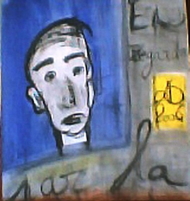 Peinture intitulée "THROUGH THE DOOR" par Lb2006         (Do You Like It ? ), Œuvre d'art originale, Huile