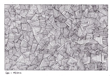 Drawing titled "W334-17" by Laurent Bigayon, Original Artwork, Ink