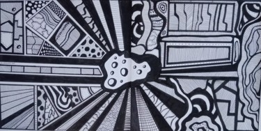 Drawing titled "Meteorite" by Laurent Bigayon, Original Artwork, Marker