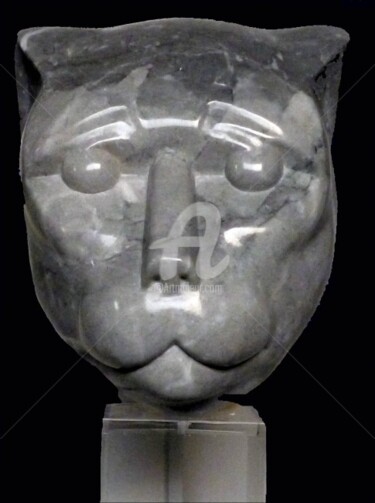 Escultura intitulada "FELIN" por Michel Cartier, Obras de arte originais, Pedra