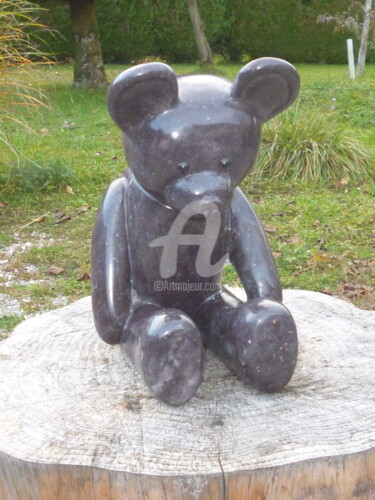 Skulptur mit dem Titel "Teddy Bear" von Michel Cartier, Original-Kunstwerk