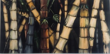 Painting titled "Bamboo" by Liloka, Original Artwork, Acrylic