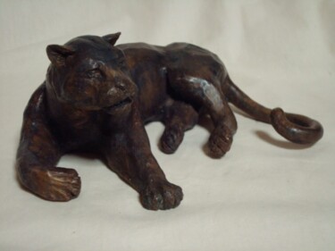 Sculpture titled "JAGUAR" by Le Cann, Original Artwork, Metals